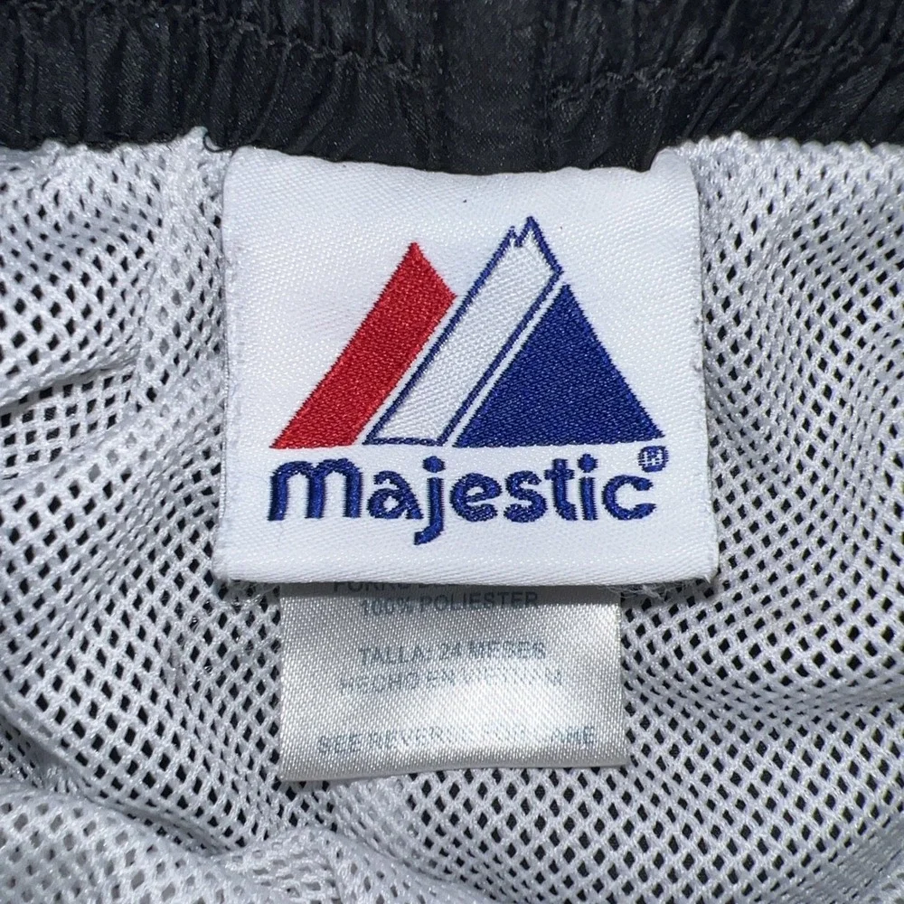 VTG Majestic New York Mets Windbreaker Pants Toddler Sz 24 Months Black 90s